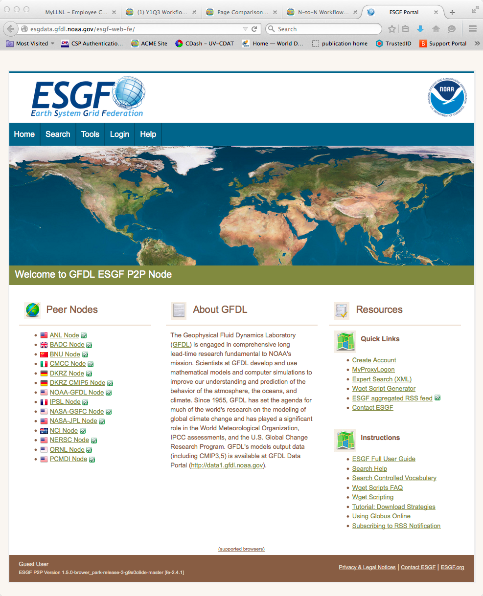 NOAA ESGF Page