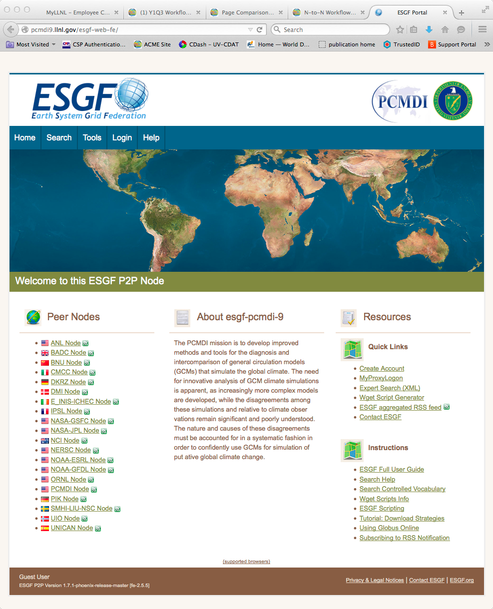 PCMDI ESGF Page